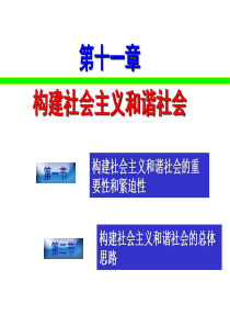 考研政治 毛邓三 第十一章 构建社会主义和谐社会