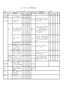 护工工作考核表