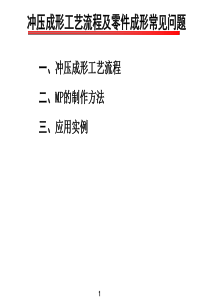 冲压工艺技术培训资料