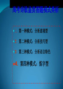 高考语文专题复习课件：诗歌鉴赏答题模式解析