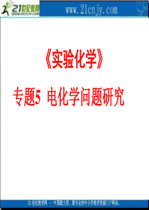 化学：专题五《电化学问题研究》课件(苏教版选修6)