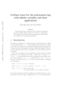 Groebner bases for the polynomial ring with infini