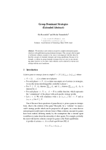 Group Dominant Strategies (Extended Abstract)