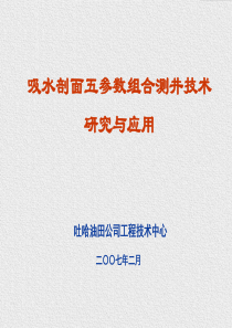 吸水剖面多参数组合测井技术