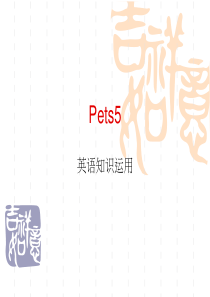 Pets5英语知识运用考点与试题分析