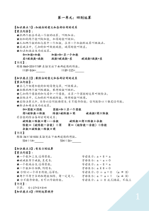 人教版小学四年级下册数学总复习资料