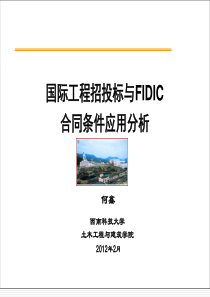 FIDIC新版合同条件应用解析XXXX