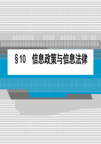 10 信息政策与信息法律