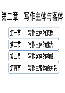 现代写作教程・第二章・第三节・写作客体的构成