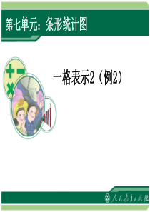 人教版四年级上册条形统计图《1格表示2个单位》