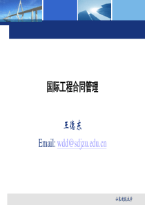 国际工程合同管理概述（PPT60页)