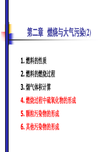 大气污染控制工程多媒体课件第02章 燃烧与大气污染2(改)