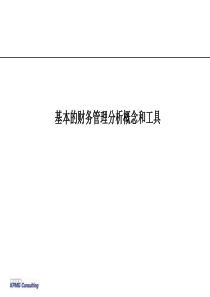 基本的财务管理分析概念和工具(PPT)