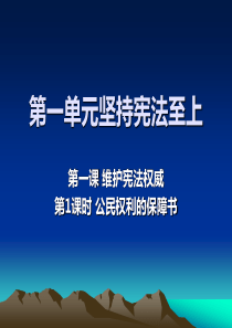 第一单元坚持宪法至上复习