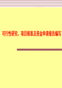 可行性研究、项目核准及资金申请报告编写