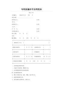 专利实施许可合同范本