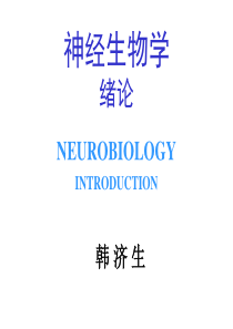 北大神经生物学1绪论