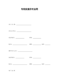 专利实施许可合同（DOC7页）