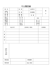 标准的个人简历模板(含求职信)