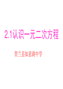 新北师大版2..1认识一元二次方程课件1