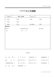 某片剂工艺规程