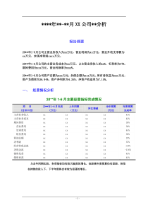 财务分析报告模板