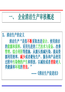 企业清洁生产审核概述