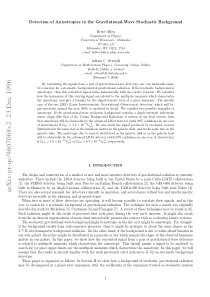 Detection of Anisotropies in the Gravitational-Wav