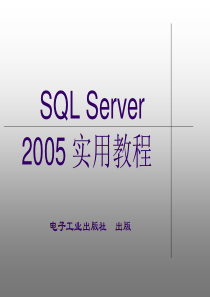 SQL server 2005存储过程