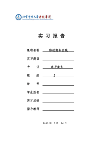 移动互联网平台、移动商场平台体验