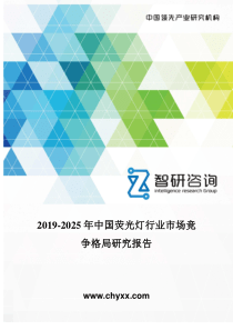 2019-2025年中国荧光灯行业市场竞争格局研究报告