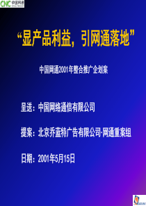 中国网通2001年整合推广企划案