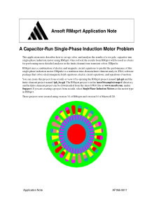 A Capacitor-Run Single-Phase Induction Motor Probl