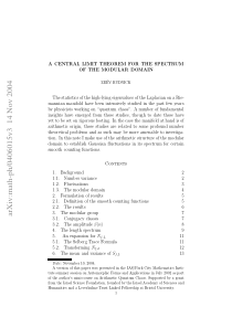 A Central Limit Theorem for the spectrum of the mo