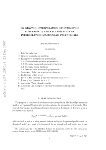 A characterization of interpolation Macdonald poly