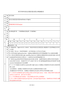 ECER48灯光信号装置安装法规摘要表