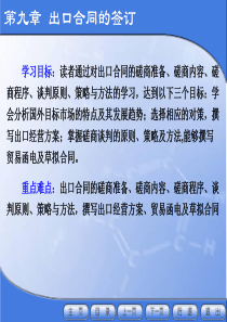 出口合同的签订