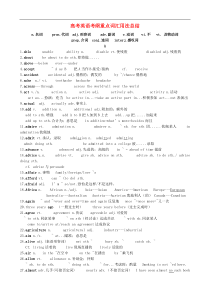 高考英语考纲重点词汇用法总结