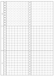 五十音图练习表