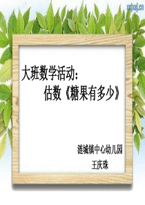 大班数学：估数《糖果有多少》