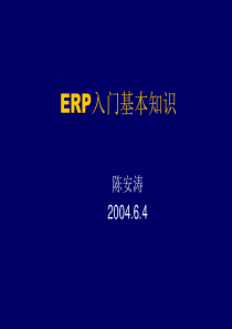 ERP入门基本知识