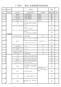 广告机检验标准