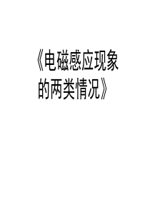 高二物理电磁感应现象的两类情况课件