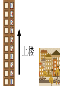 大班数学活动：上楼和下楼(10以内的顺数和倒数)