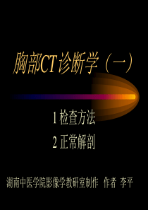 胸部CT诊断学1