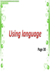 高中英语必修一 unit4 using language