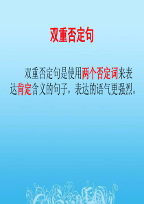 双重否定句与否定句专项训练(小学高段)