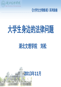 2013大学生身边法律问题讲座(刘松)