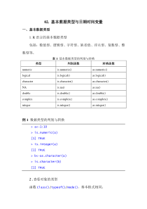 R语言学习系列02-基本数据类型与日期时间变量