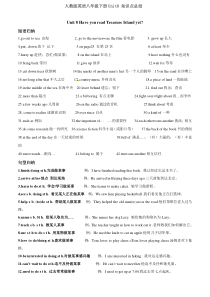 人教版英语八年级下册Unit8-知识点总结